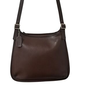 Coach Leather Shoulder Bag / Crossbody Dark Brown Made in USA Style #J6D-9146